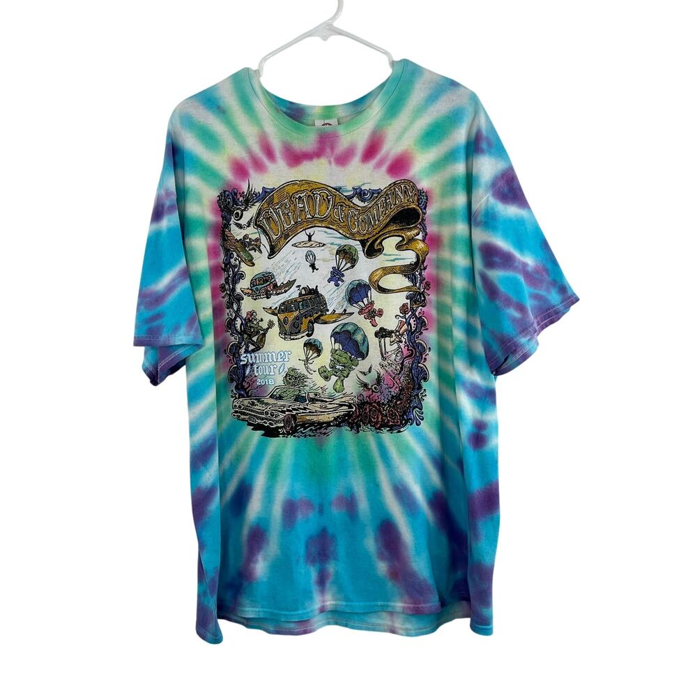 Dead & Company Concert Summer Tour T Shirt 2XL 2018 Grateful Tie Dye Dbl Sided